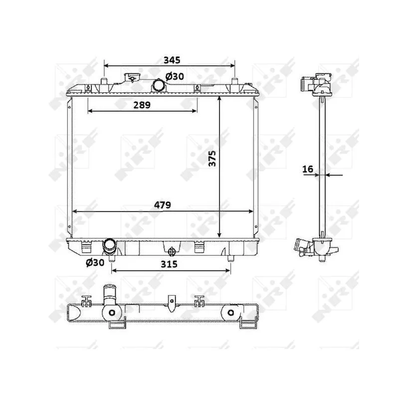 Radiateur, refroidissement du moteur NRF 53918