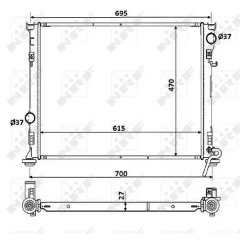 Radiateur, refroidissement du moteur NRF