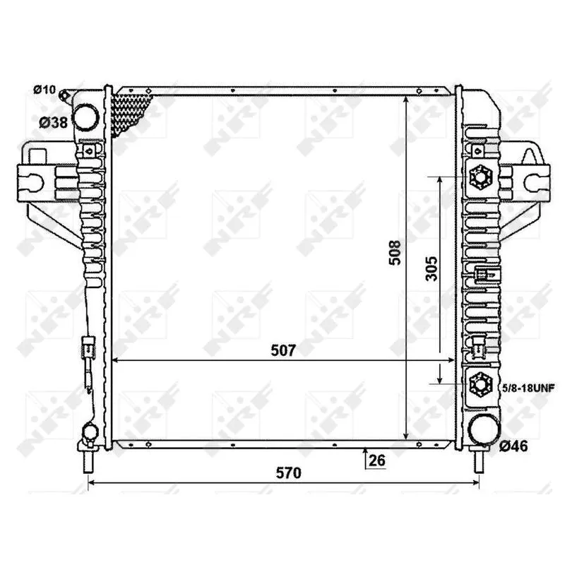 Radiateur, refroidissement du moteur NRF 53961