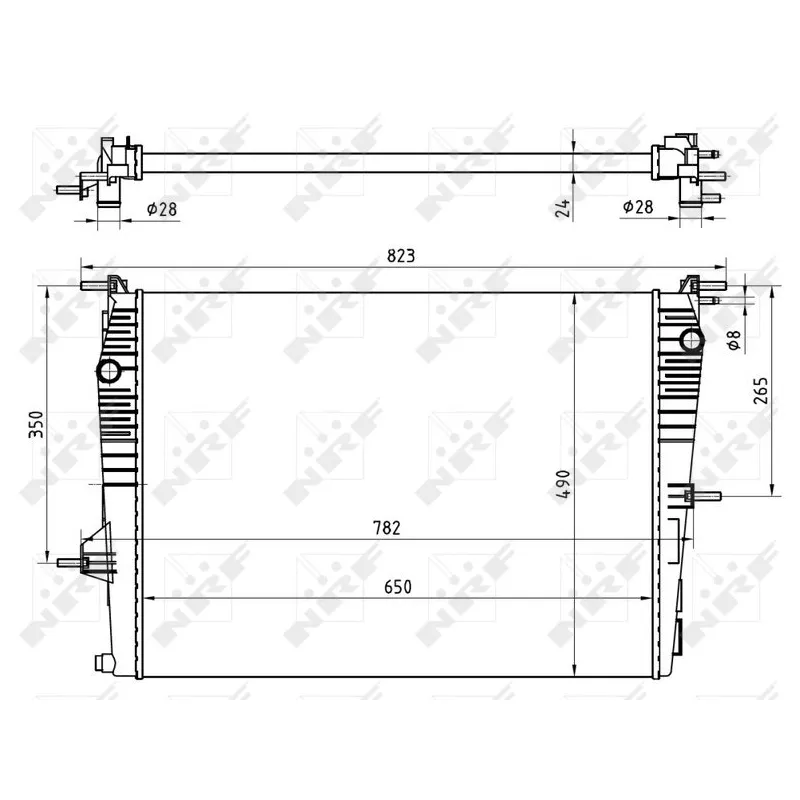 Radiateur, refroidissement du moteur NRF 53965