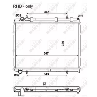 Radiateur, refroidissement du moteur NRF