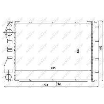Radiateur, refroidissement du moteur NRF 53975