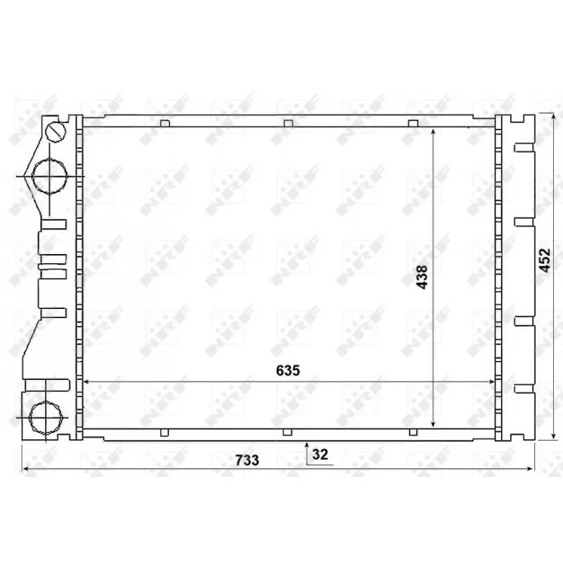 Radiateur, refroidissement du moteur NRF 53975