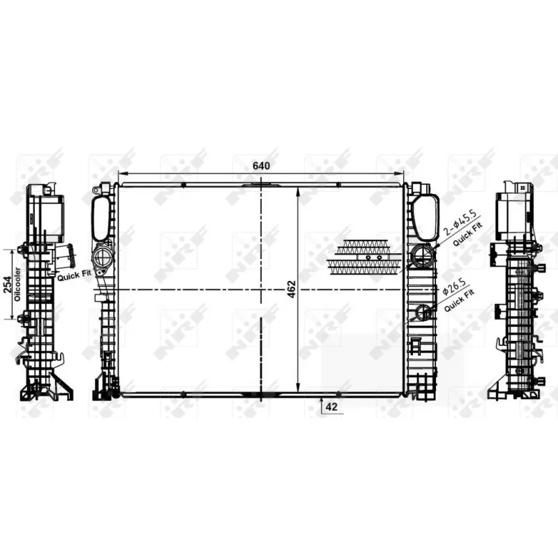 Radiateur, refroidissement du moteur NRF 53979