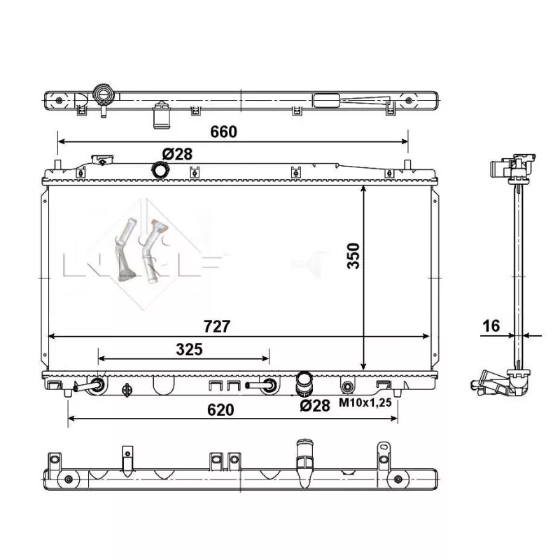 Radiateur, refroidissement du moteur NRF 54505