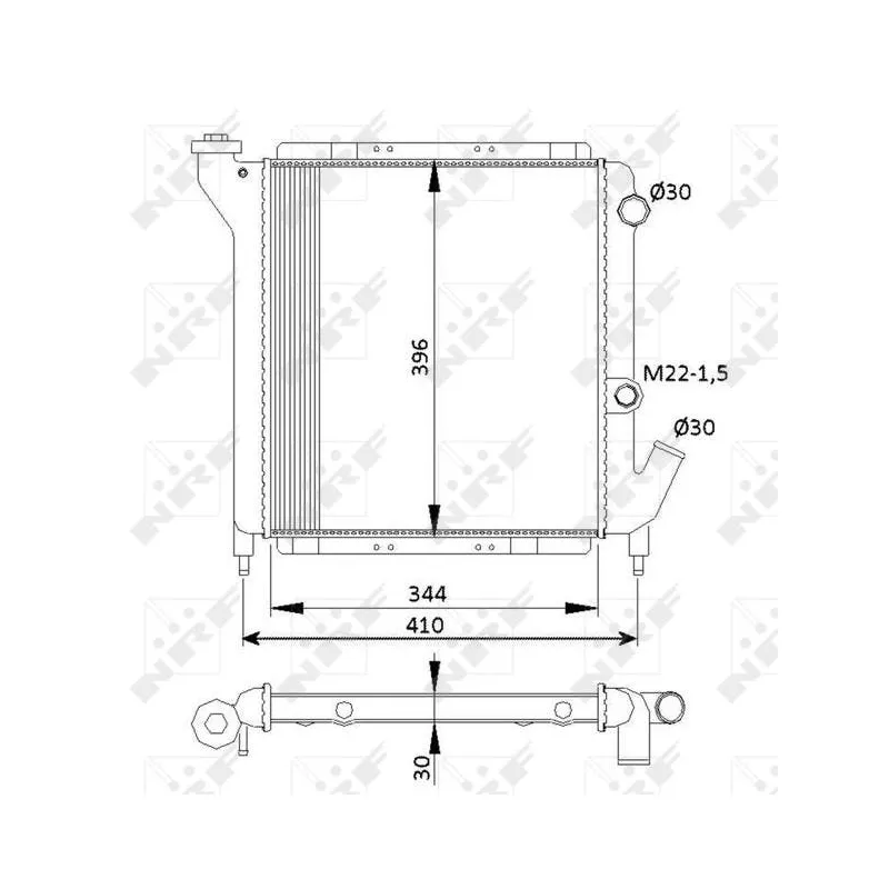 Radiateur, refroidissement du moteur NRF 54641