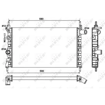 Radiateur, refroidissement du moteur NRF 54682