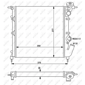 Radiateur, refroidissement du moteur NRF