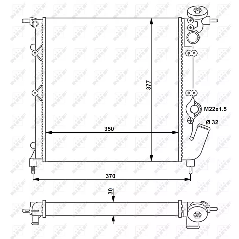 Radiateur, refroidissement du moteur NRF 54685