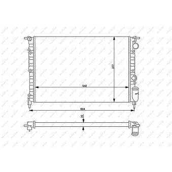 Radiateur, refroidissement du moteur NRF 54706