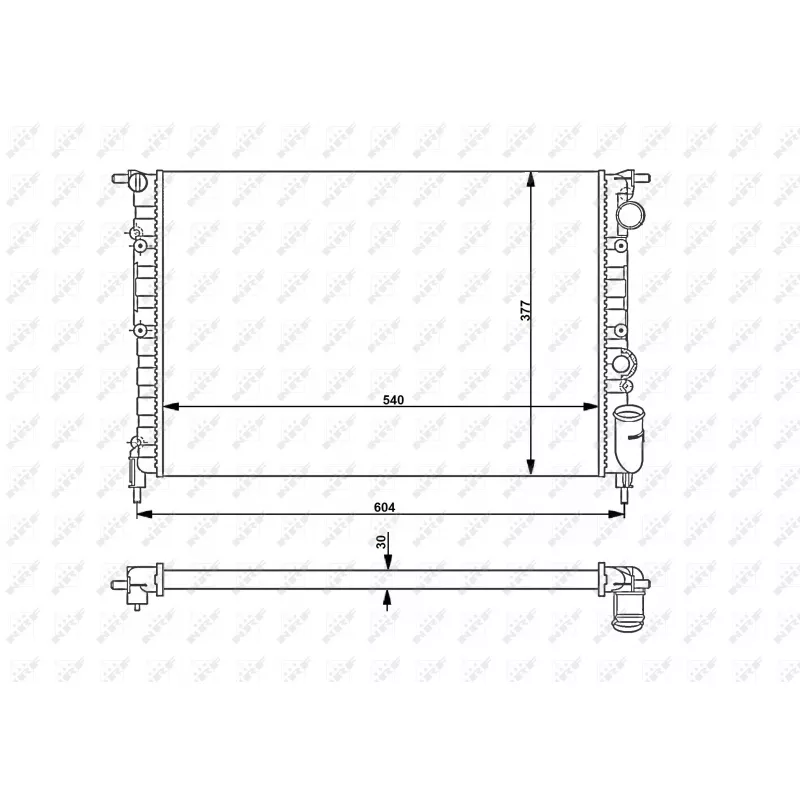 Radiateur, refroidissement du moteur NRF 54706