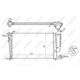 Radiateur, refroidissement du moteur NRF 54715