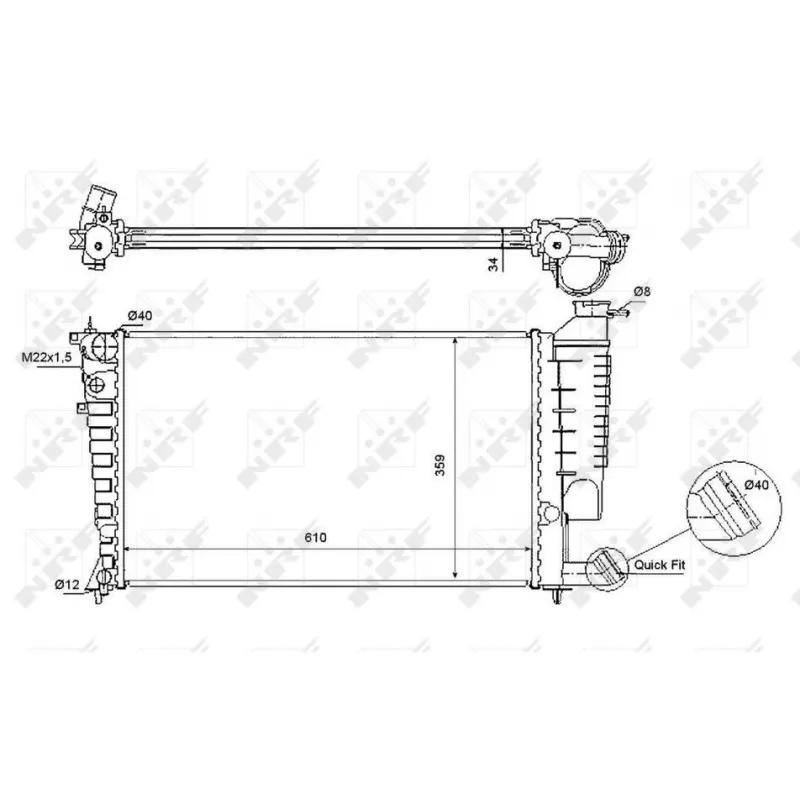 Radiateur, refroidissement du moteur NRF 54715