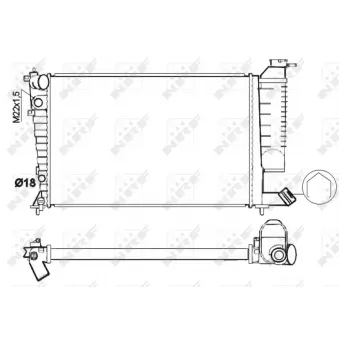 Radiateur, refroidissement du moteur NRF 54716