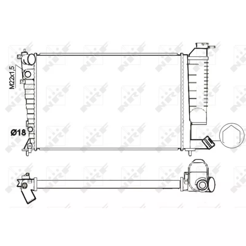 Radiateur, refroidissement du moteur NRF 54716