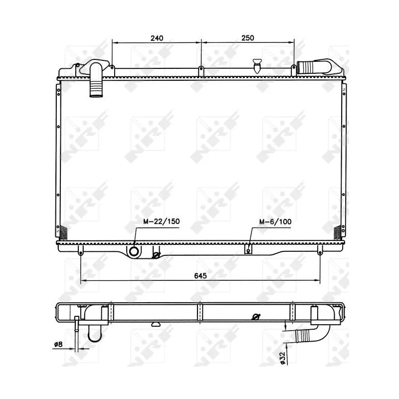 Radiateur, refroidissement du moteur NRF 54750