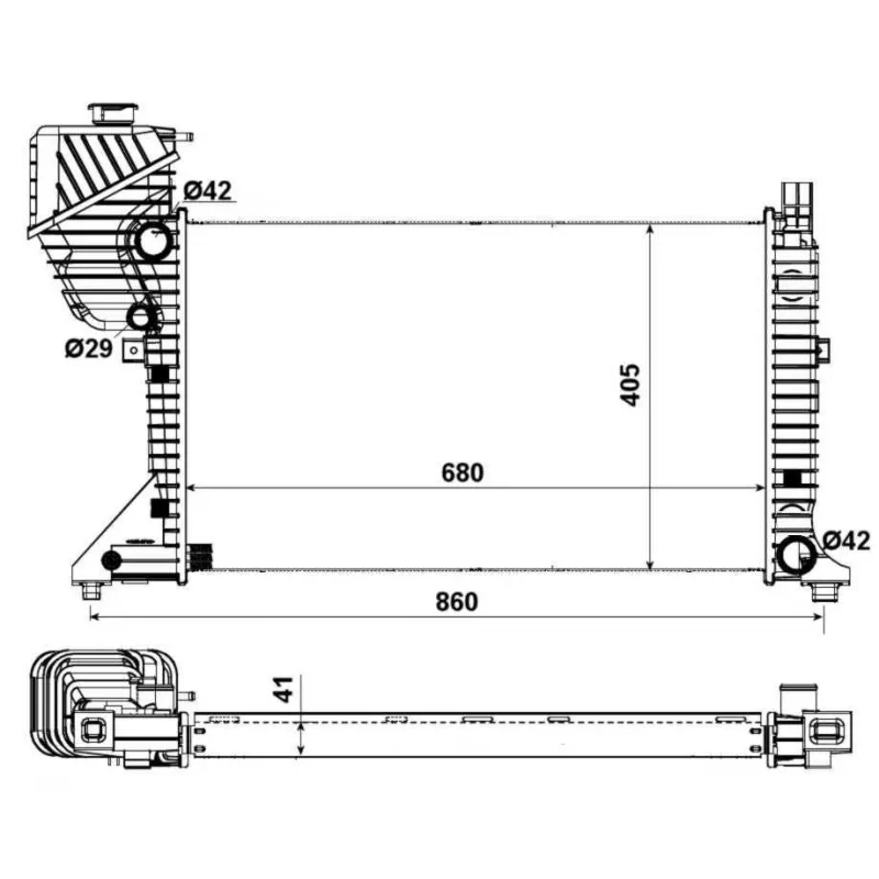 Radiateur, refroidissement du moteur NRF 55348A