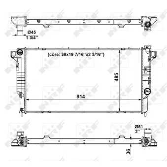Radiateur, refroidissement du moteur NRF