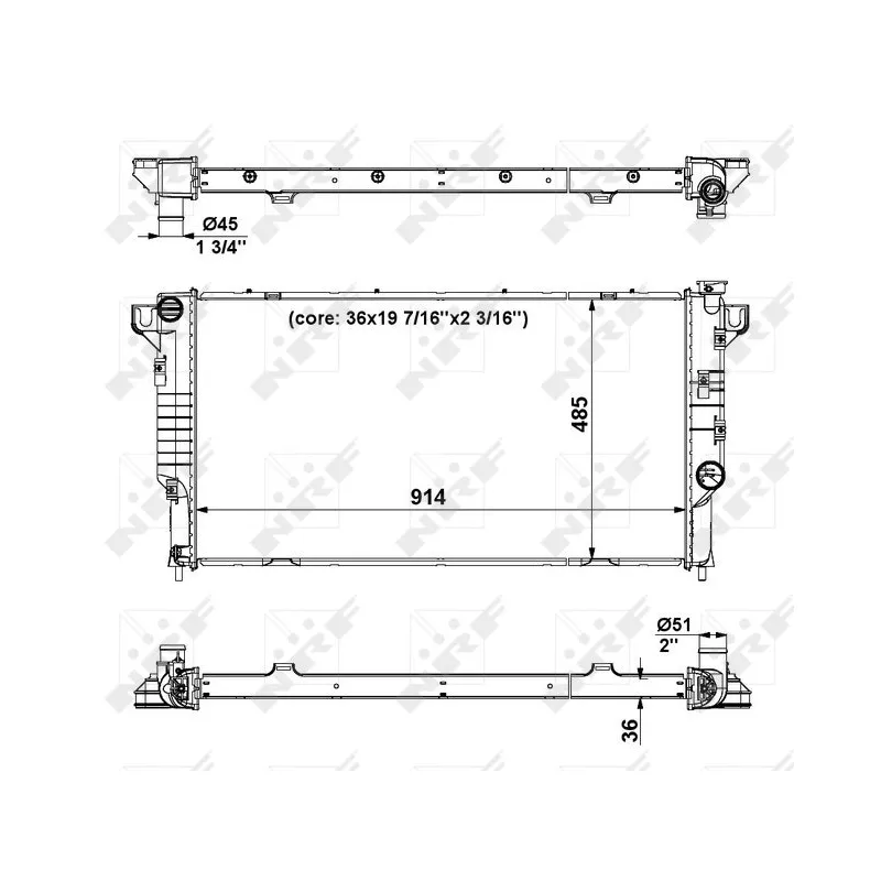Radiateur, refroidissement du moteur NRF 56024