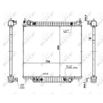 Radiateur, refroidissement du moteur NRF