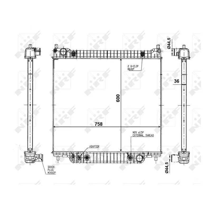 Radiateur, refroidissement du moteur NRF 56026