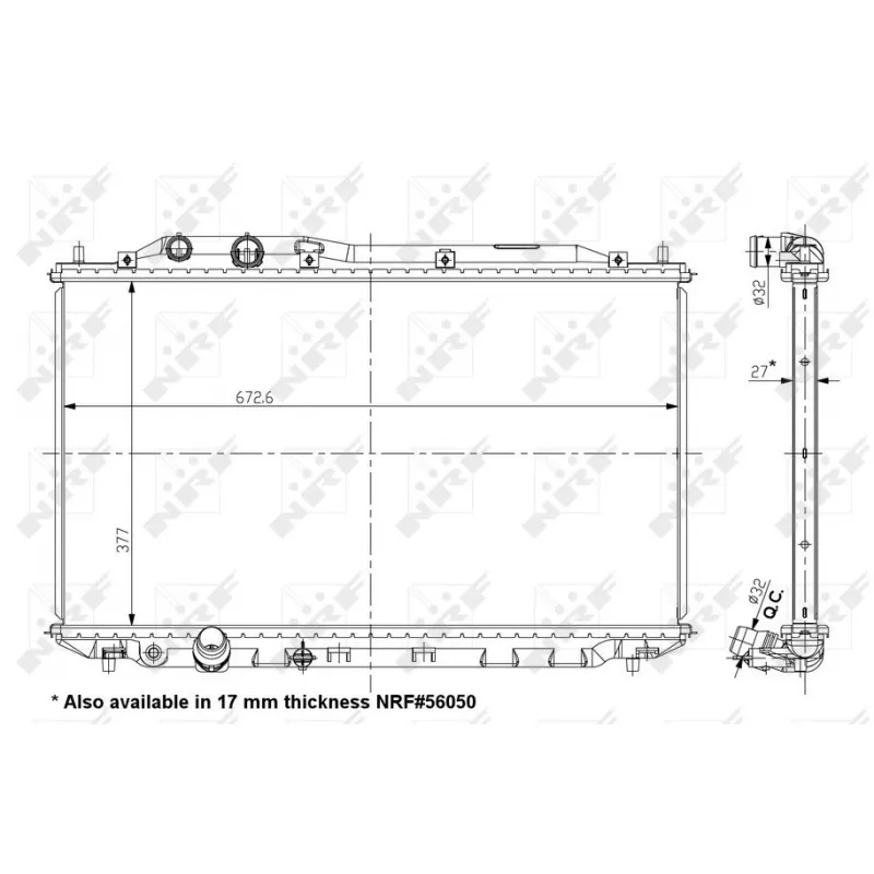 Radiateur, refroidissement du moteur NRF 56049