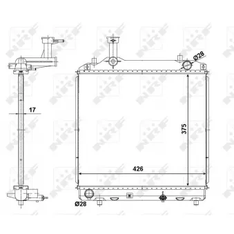 Radiateur, refroidissement du moteur NRF 56062