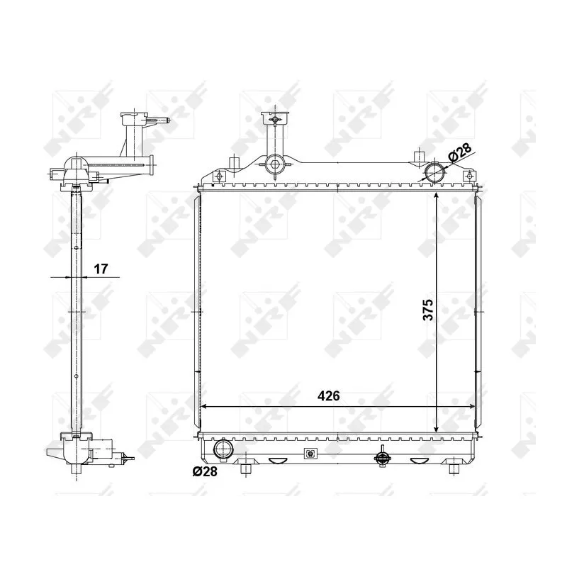 Radiateur, refroidissement du moteur NRF 56062