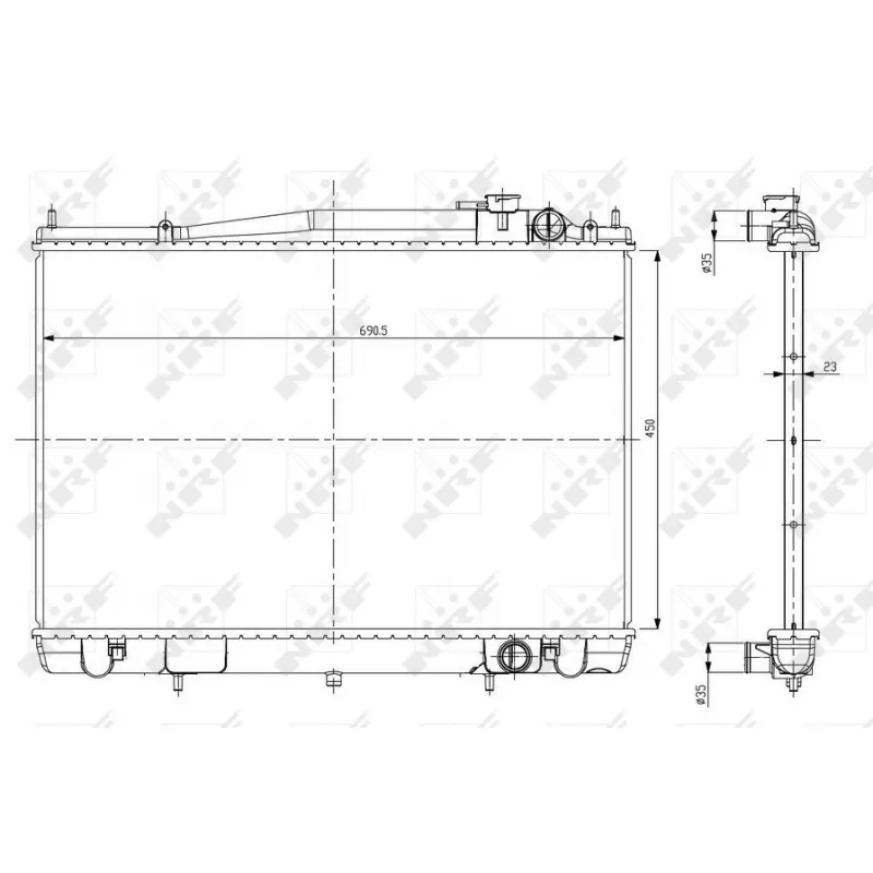 Radiateur, refroidissement du moteur NRF 56085