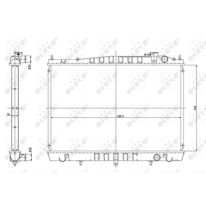 Radiateur, refroidissement du moteur NRF 56086