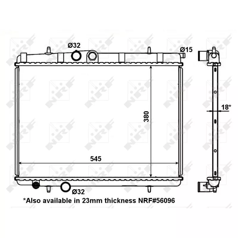Radiateur, refroidissement du moteur NRF 56095