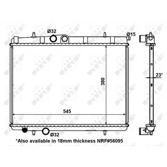 Radiateur, refroidissement du moteur NRF 56096