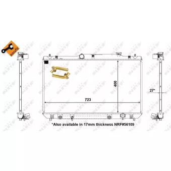 Radiateur, refroidissement du moteur NRF 56108