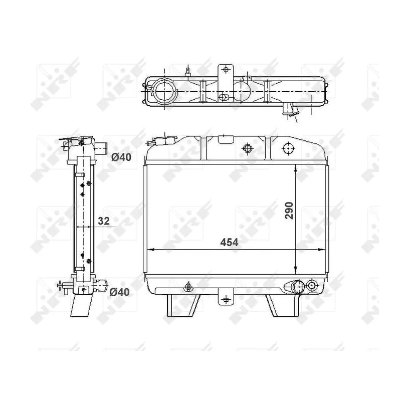 Radiateur, refroidissement du moteur NRF 57101