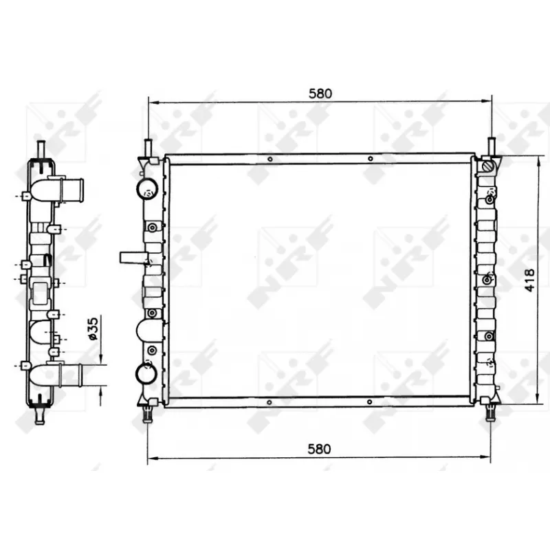 Radiateur, refroidissement du moteur NRF 58017