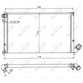 Radiateur, refroidissement du moteur NRF 58019