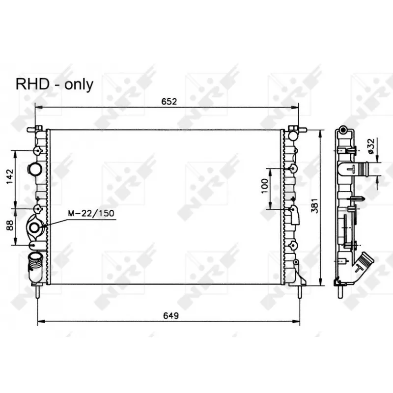 Radiateur, refroidissement du moteur NRF 58025