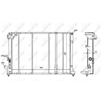 Radiateur, refroidissement du moteur NRF 58059