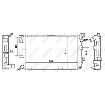 Radiateur, refroidissement du moteur NRF