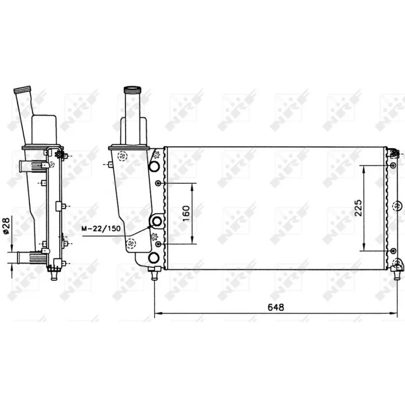 Radiateur, refroidissement du moteur NRF 58072