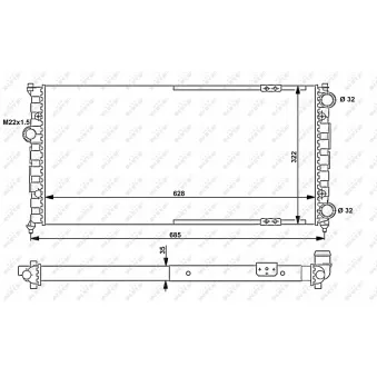 Radiateur, refroidissement du moteur NRF 58095