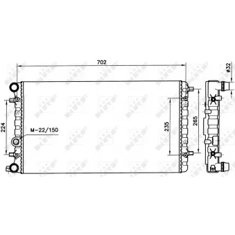 Radiateur, refroidissement du moteur NRF 58143