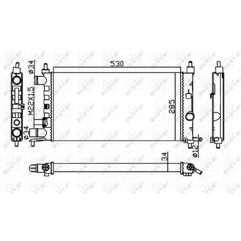 Radiateur, refroidissement du moteur NRF 58155
