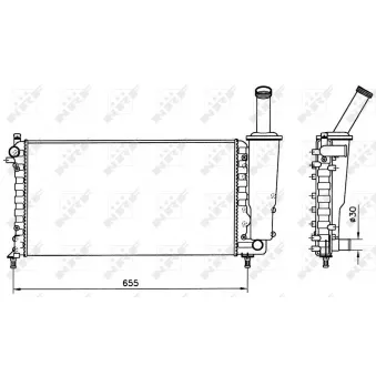 Radiateur, refroidissement du moteur NRF 58171