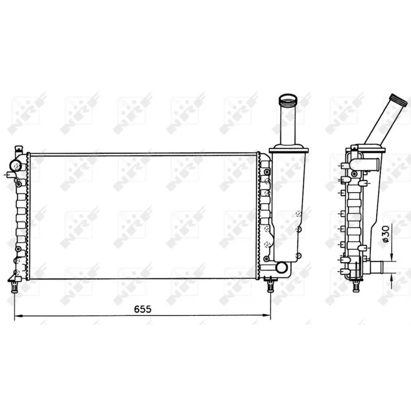 Radiateur, refroidissement du moteur NRF 58171