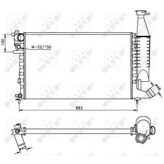 Radiateur, refroidissement du moteur NRF