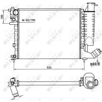 Radiateur, refroidissement du moteur NRF