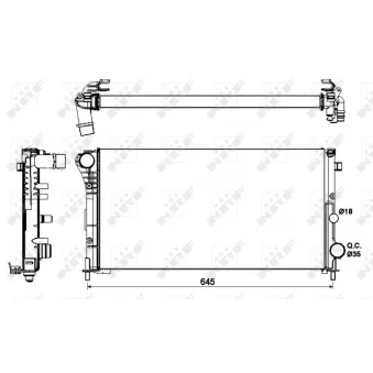 Radiateur, refroidissement du moteur NRF