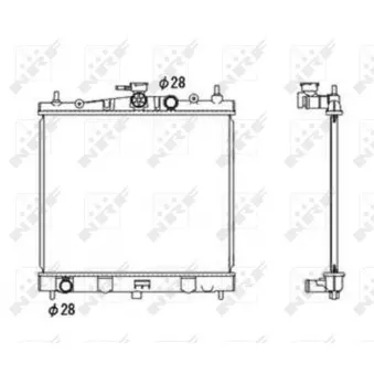 Radiateur, refroidissement du moteur NRF 58187