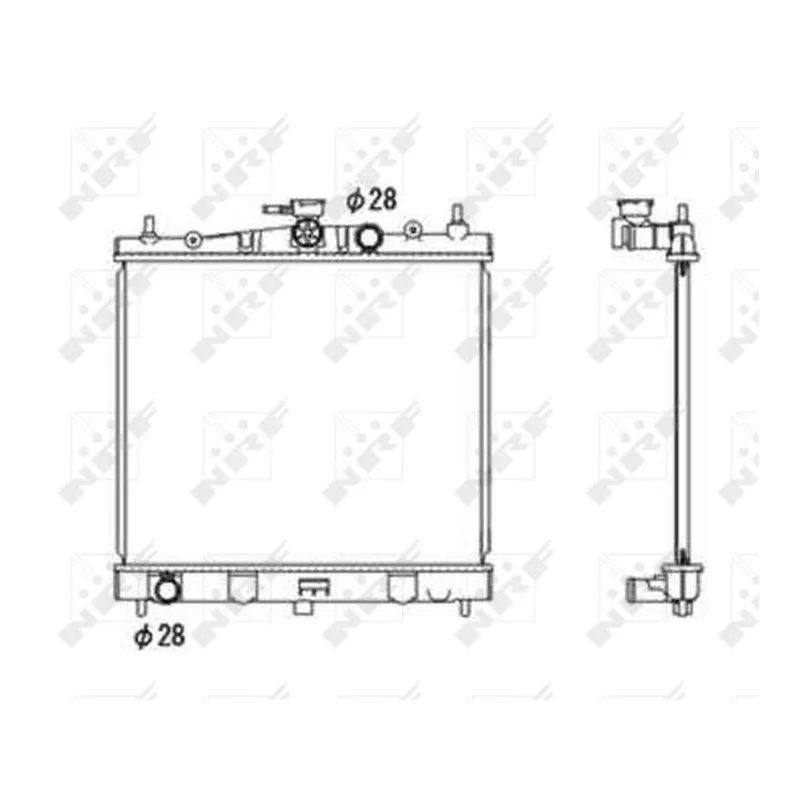 Radiateur, refroidissement du moteur NRF 58187